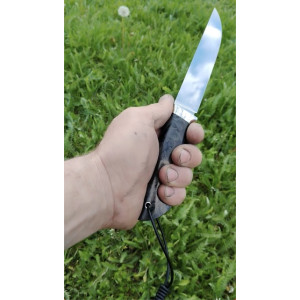 АНТРАЦИТ авторський ніж ручної роботи Alexknifemaker, сталь Elmax, 62 HRC. Photo 2